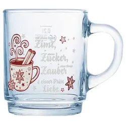 TableRoc 6x Tee-/Glühweinbecher stpl. 0,25l D: Zimt, Zucker, Zauber & eine Prise liebe ARCOROC