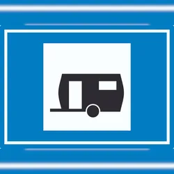 HB-Druck Wohnwagen Symbol Aufkleber A3 (297x420mm)