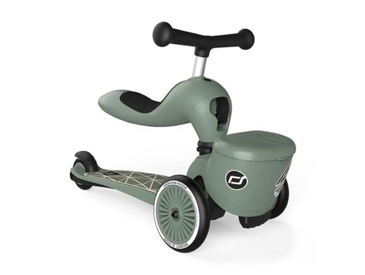 Scoot & Ride Highwaykick 1 Lifestyle 2in1 Kickboard/Scooter und Rutscher, Farbe: Green Lines, für Kinder von 1 bis 5 Jahren, 96604