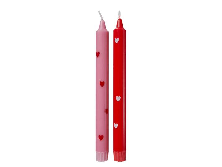 Stabkerze Herzen 2er-Set 2 x 25 x 2cm
