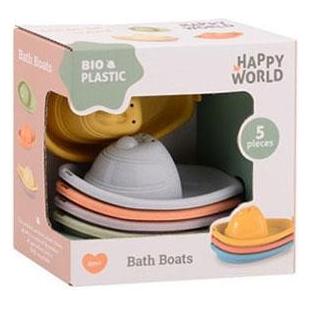 Johntoy Happy World Bio-Badeboote aus Kunststoff, 5 Stk (42716889)