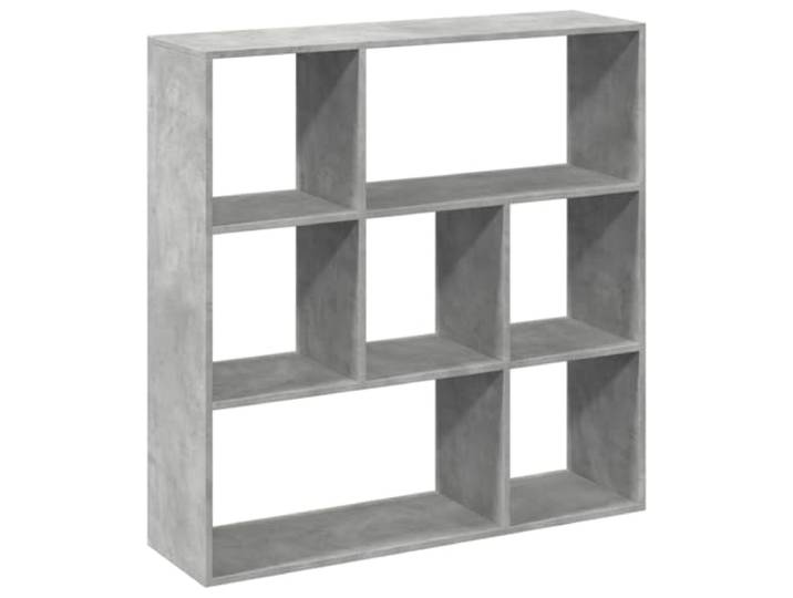 Regal, Raumteiler, Grau, 102 x 29 x 103,5 cm, Holz 7 Würfelfächer, Wandbefestigung im Lieferumfang enthalten, multifunktionaler Gebrauch für Wohnzimmer, Büro, Schlafzimmer