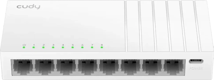 CUDY 8-Port Gigabit Desktop Switch with USB C