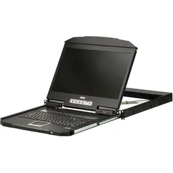 ATEN CL3700NW ES Kurze Tiefe Single Rail 18,5"-LCD Konsole (USB HDMI), ES-Layout