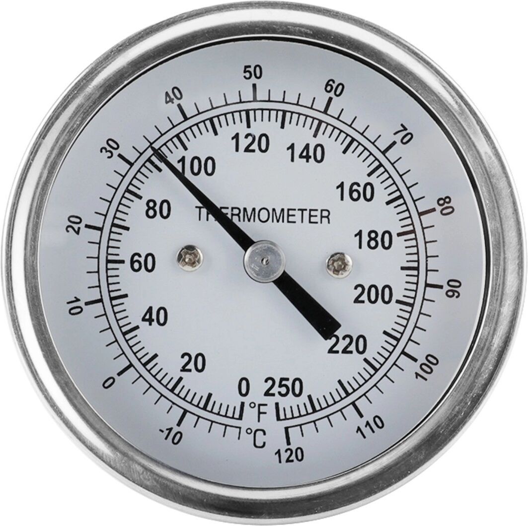 INF Thermomètre four bimétallique en acier inoxydable à aiguille - Mécanique, sans alimentation, pour BBQ, fumoir et four