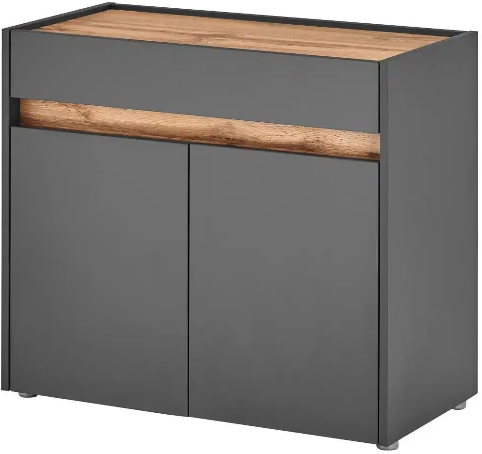 Höffner Sideboard   ¦ grau ¦ Maße (cm): B: 80 H: 70