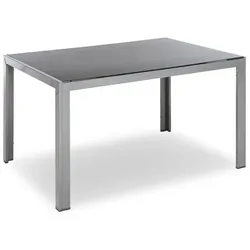 Gartentisch Adria 140 x 90 cm Aluminium Silber