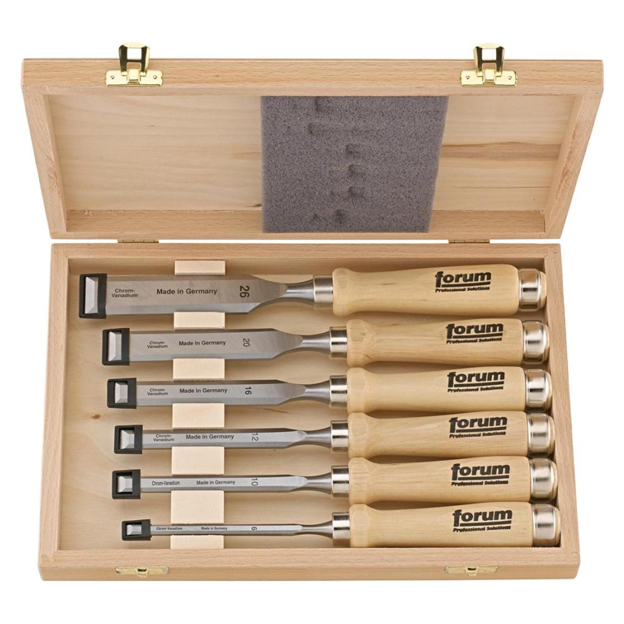 Forum Professional Solutions Stechbeitel-Satz mit Holzheft, Kasten (31210122)