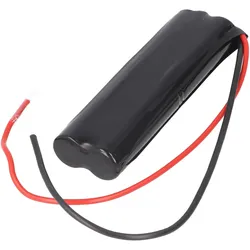 XCell Notleuchtenakku NiMH 4,8V 1500mAh L2x2 Mignon AA mit 200mm Kabel (Akku), Akku Ladegerät
