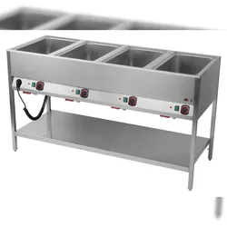 Bain-Marie Wagen Warmhalter Wasserbad Speisenwärmer 4xGN1/1 1600x600x900mm
