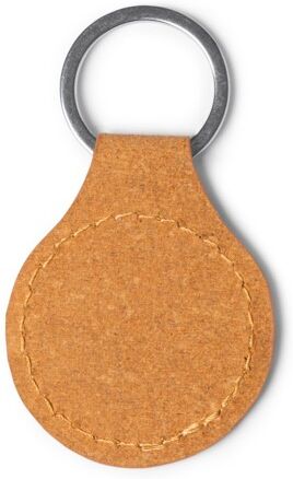 Porte-clés personnalisé en cuir recyclé Luxor TAILLE UNIQUE ADULTE ROND