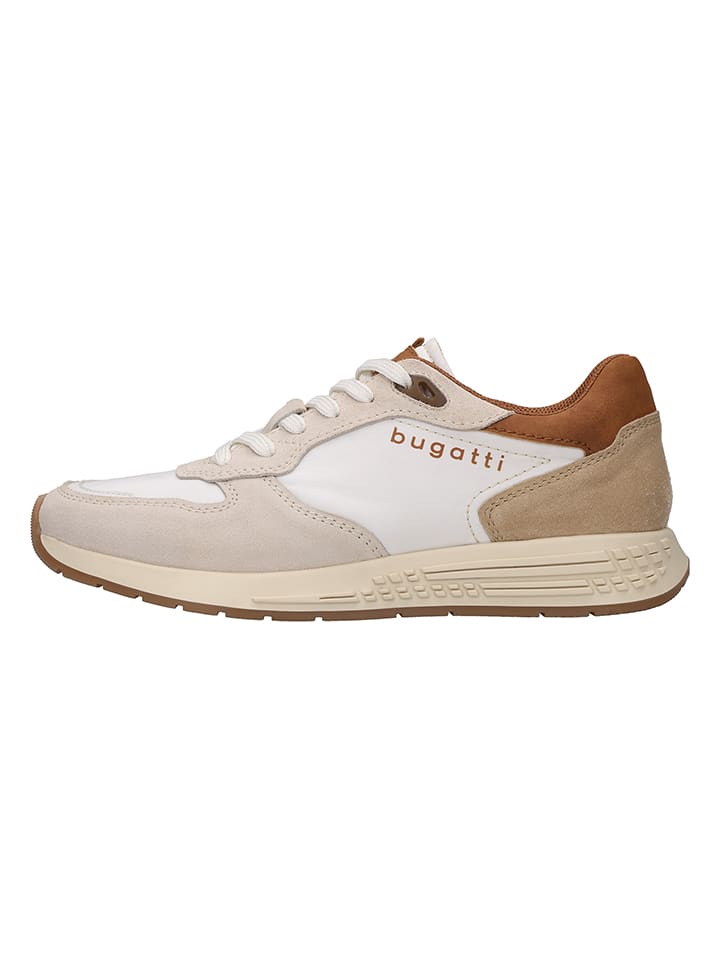 Bugatti Leder-Sneakers "Rough" in Beige - 44