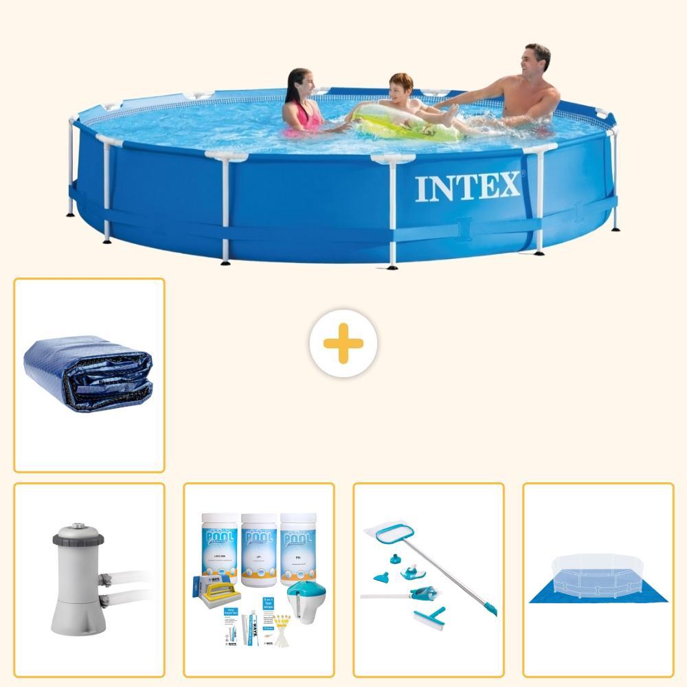 Frame Pool Rund - 366x76 cm - 6-teilig S20482