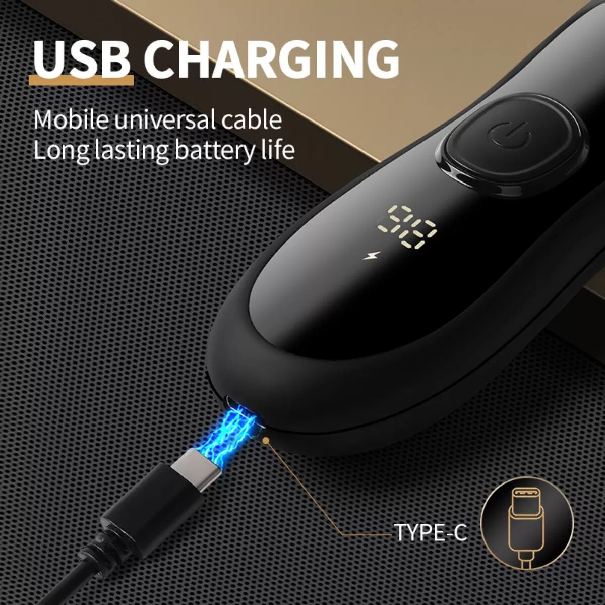 INF Multifunktionaler Elektrischer Körperhaartrimmer für Männer - Wasserdicht, USB Aufladbar, Keramikklinge