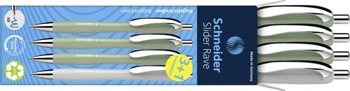Schneider Schreibgeräte Slider Rave XB Trend 25, Box 4 Stück sortiert 132664 Kugelschreiber Schreibfarbe: Blau 4St.