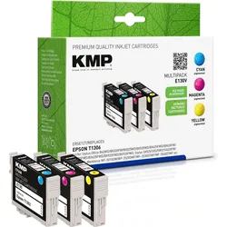 KMP Druckerpatronen E130V cyan, magenta, gelb kompatibel zu EPSON T1306XL, 3er-Set