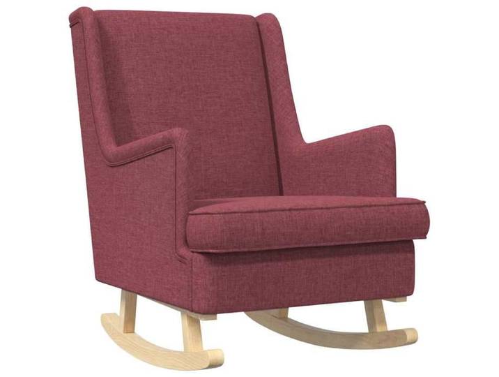 Meuble - Chaise à bascule - Rouge - Chaise à bascule Bordeaux 62x80x85 cm tissu_18383