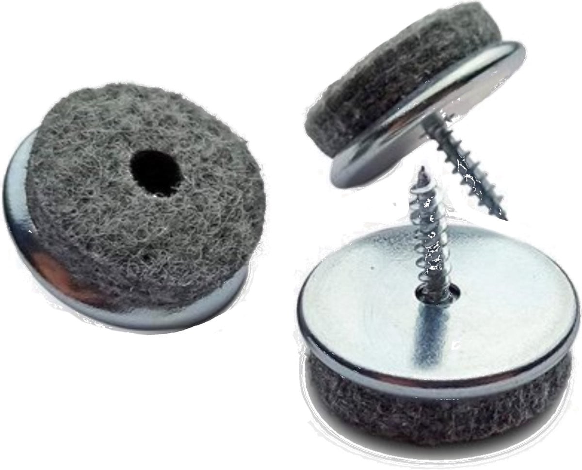 Qlinq Viltglijder Schroef Metaal 20 mm 8 Stuks