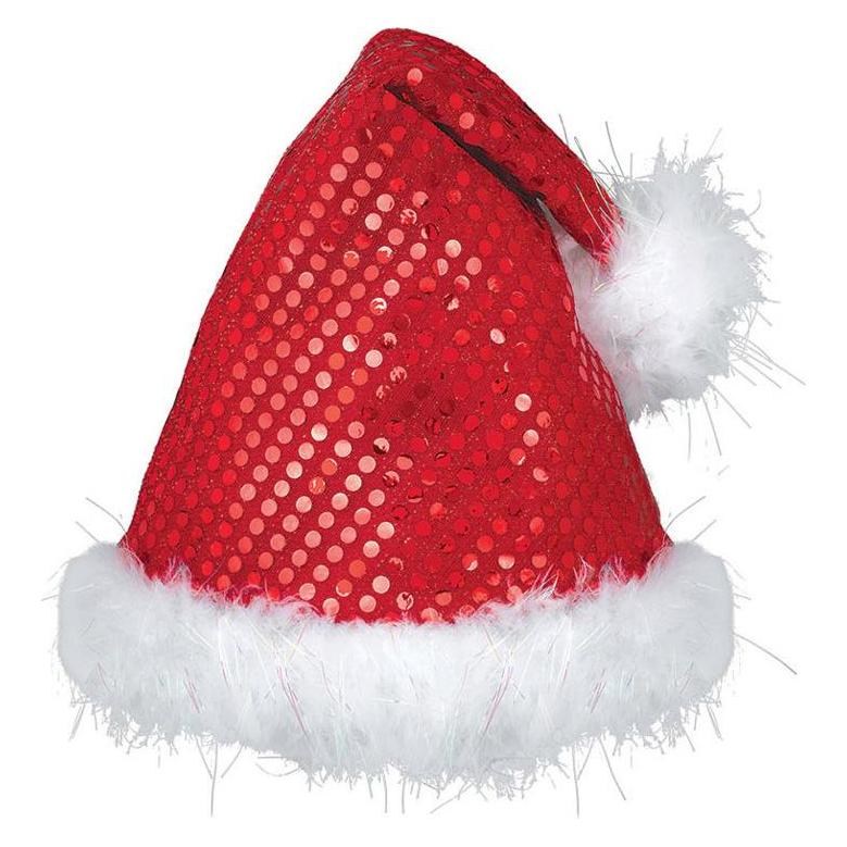 Amscan Mütze Weihnachtsmann Pailetten Einheitsgrösse (393219-55)