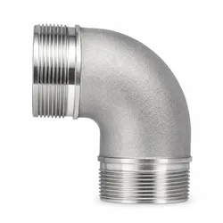 90 Aluminium-Bogen AG/AG BSPP flachdichtend  2", 3", 4" - 2" AG/AG