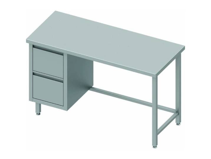 Table Inox Avec Tiroir & Sans Dosseret - Gamme 800 - Stalgast 1600x800