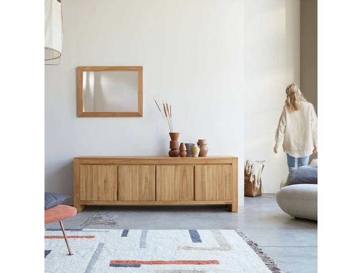 Buffet aus massivem Teakholz 210 cm Eden - Natur - Teak
