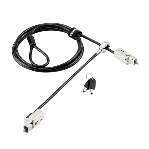 Kensington Universal 3-in-1 2.0 Laptopslot met sleutel en 2 slotkoppen, 2 meter kabel