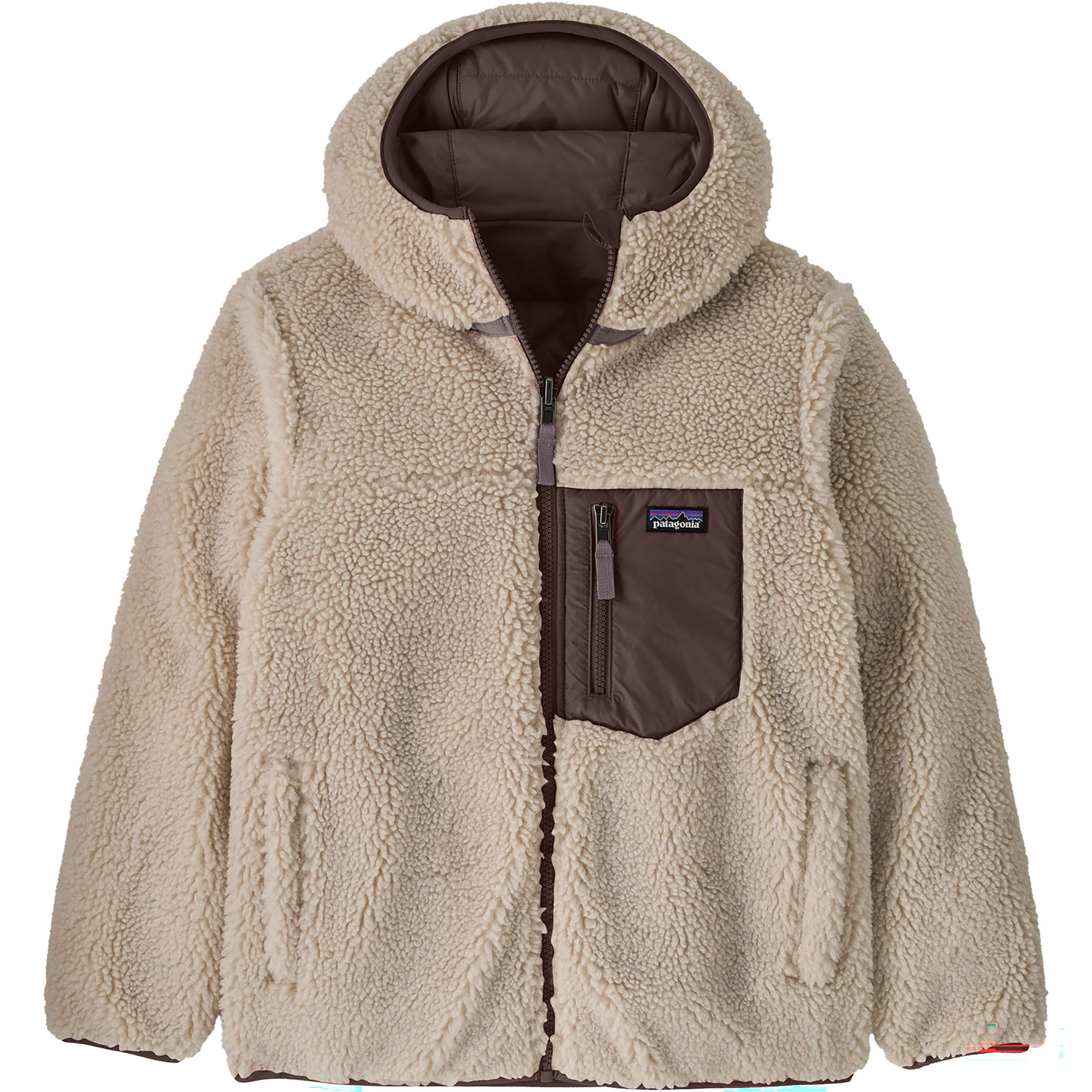 Patagonia Reversible Ready Freddy Kinder Isolationsjacke braun Größe 140 Lifestyle Isolierend Wasserabweisend