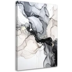 LEINWANDBILD Schwarz-Gold-Abstraktion 40x60cm