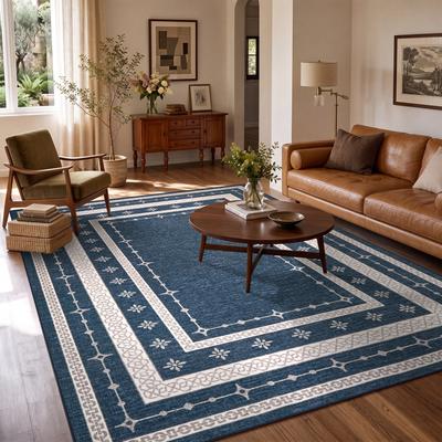 Garvee Vintage Bordered Floral Area Rugs for Living Room Bedroom