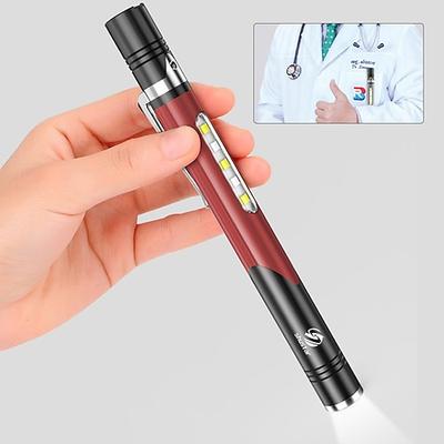 medizinische taschenlampe stift licht professionelle dual lichtquelle wiederaufladbare lampe mit seitlichen lichtern für die ophthalmologie stomatologie