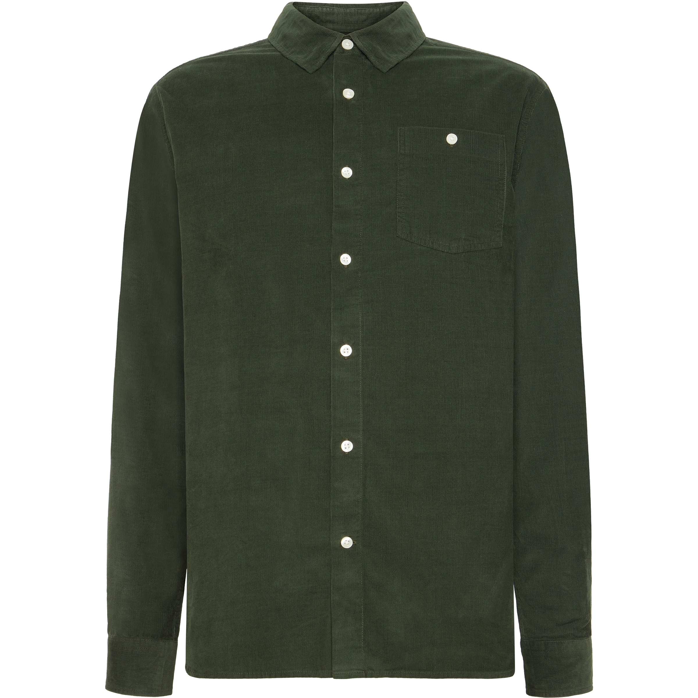 KnowledgeCotton Apparel Corduroy Herren Hemden gruen Größe S Lifestyle Hautfreundlich