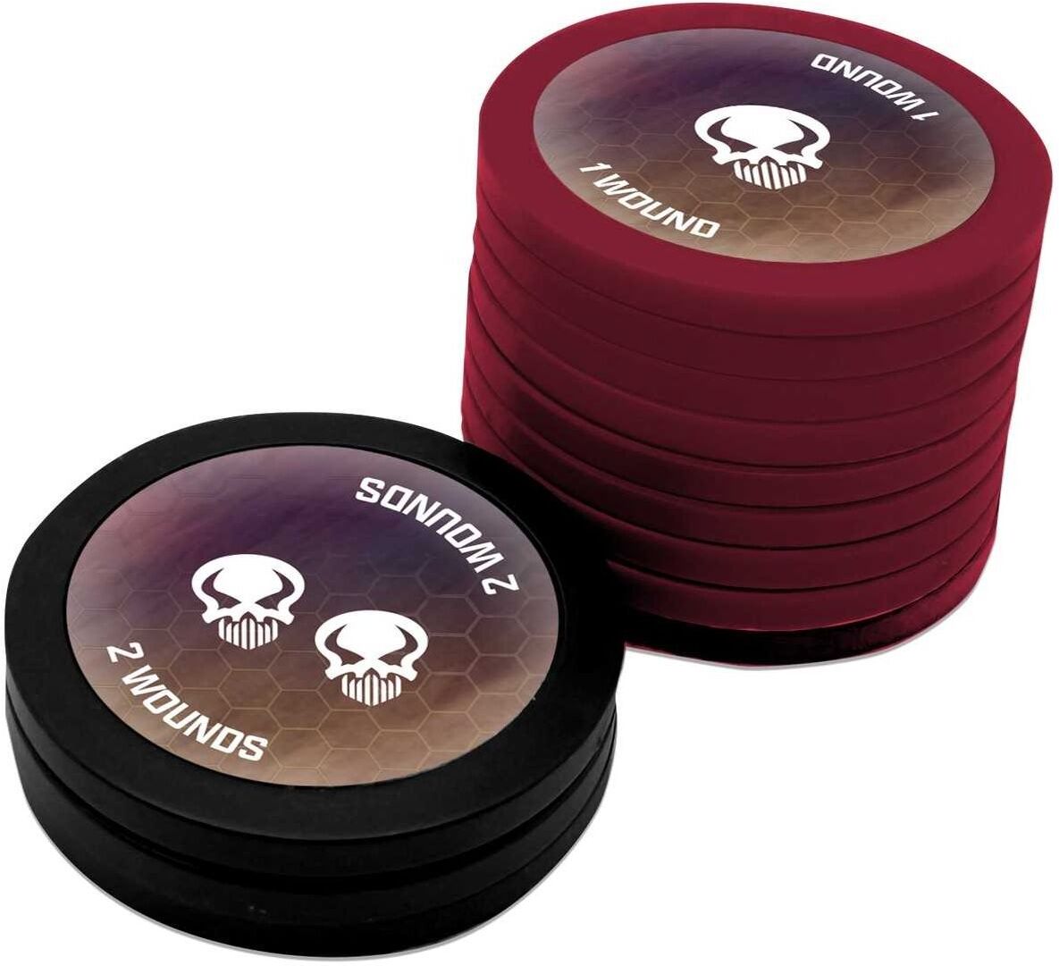 Heroscape: Premium Wound Markers for Heroscape Battles, 9 x 1-Wound Markers, 3 x 2-Wound Markers, Renegade Game Studio