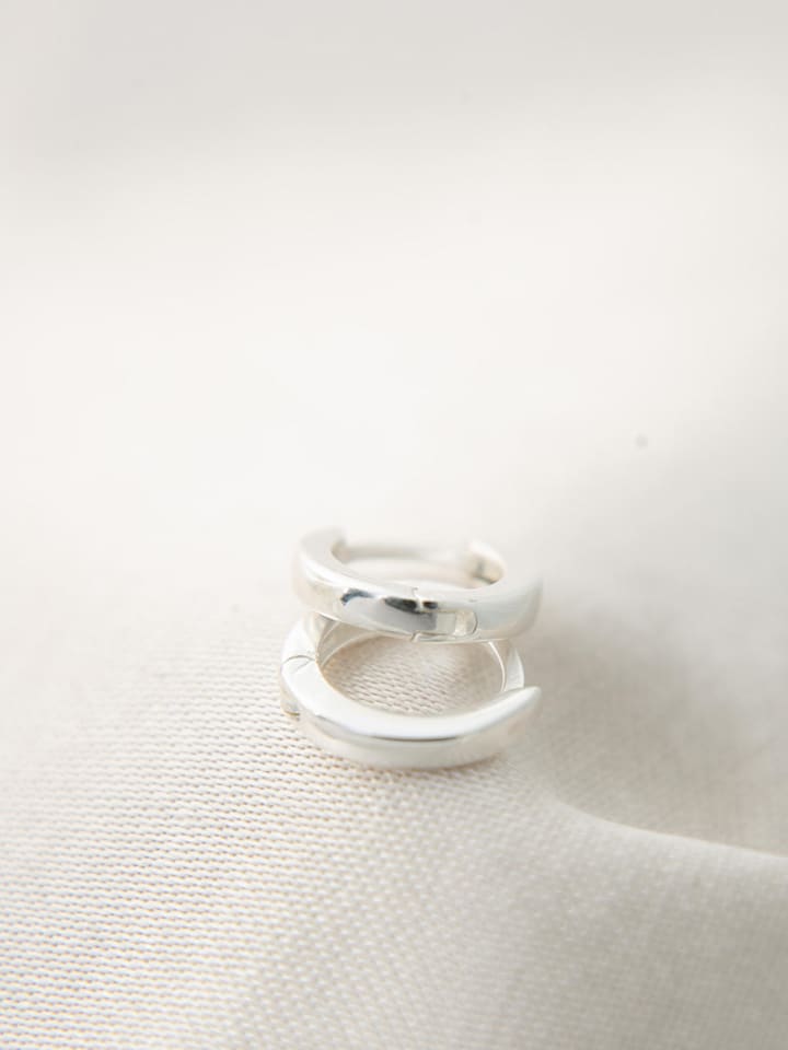 Lodie Silver Silber-Creolen - onesize