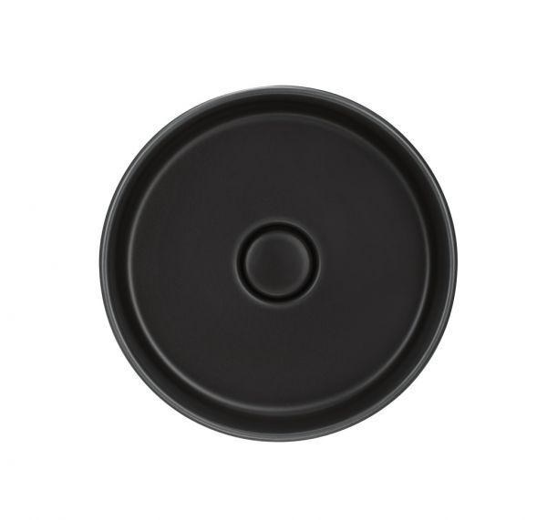 systemceram Aufsatzwaschbecken PATERA 40 - NIGRA - mit keramischer Abdeckung / Spüle / Becken