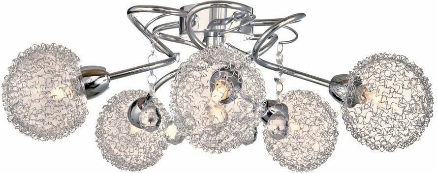 Reality Vesna Chrome plafondlamp, metaal, B/D/H: 48 x 48 x 15 cm