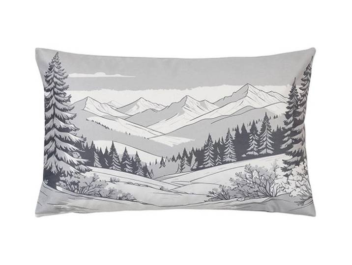 Kissenbezug PAD Kissenbezug Winterland 30 x 50 cm , hellgrau, B:30cm L:50cm, Kissenbezüge, Kissenbezug
