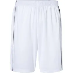 James & Nicholson Unisex Basic Team Shorts Sweat-Shorts JN387 white/black XL