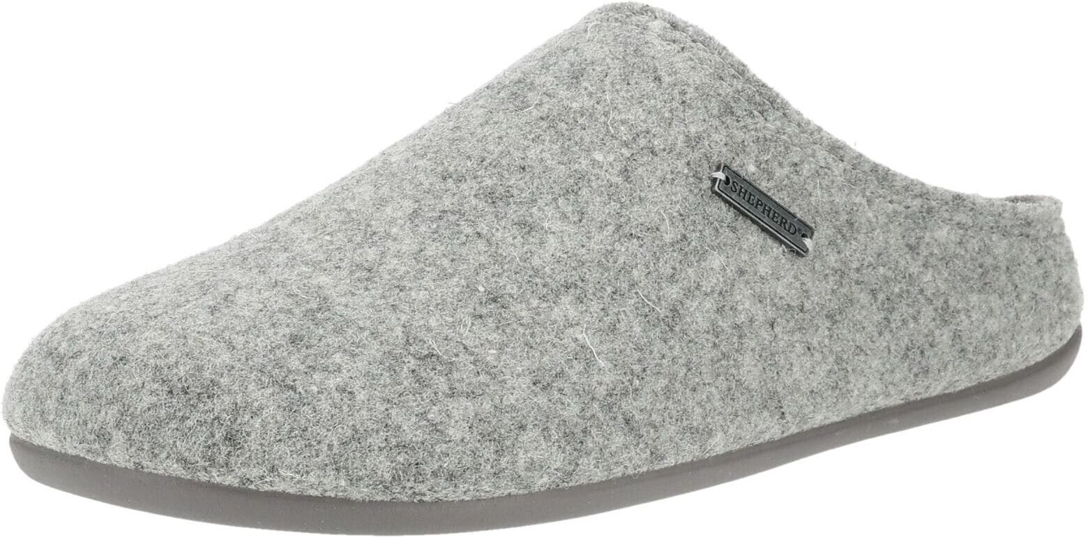 Hausschuh SHEPHERD "Shepherd Hausschuhe Filz", Herren, Gr. 45, grau, Filz, Schuhe Hausschuh