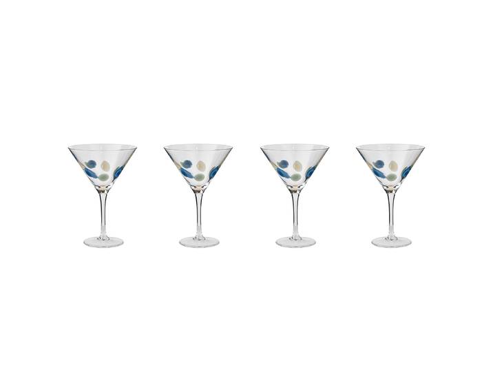 Martiniglas 4er-Set 12 x 18 x 12cm Multicolor/Durchsichtig
