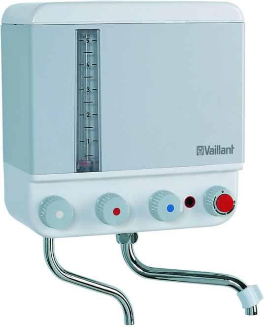 Vaillant VEK 5 L Kochendwassergerät 005122 2,4 kW 5 Liter, 345x265x165 weiß/hellgrau