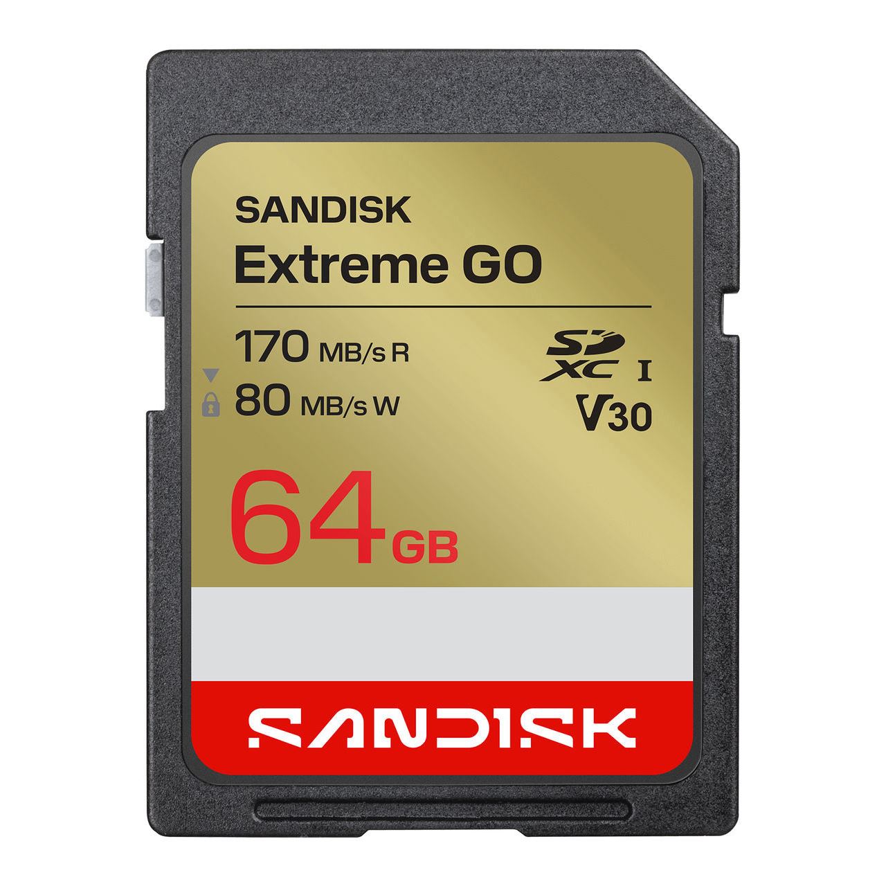 64GB SanDisk Extreme SD UHS-I SD 170MB/S(R) / 80MB/S(W)