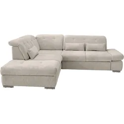Ecksofa Dalida Beige Chenille m. Bettkasten