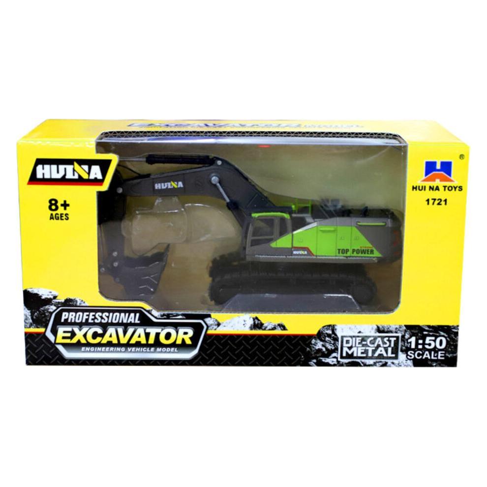 Huina Koparka Gąsienicowa Metalowa Zielona 1:50 (56461819)