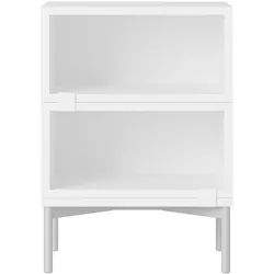 Muuto Stacked Storage Bedside Table - Configuration 1, weiß