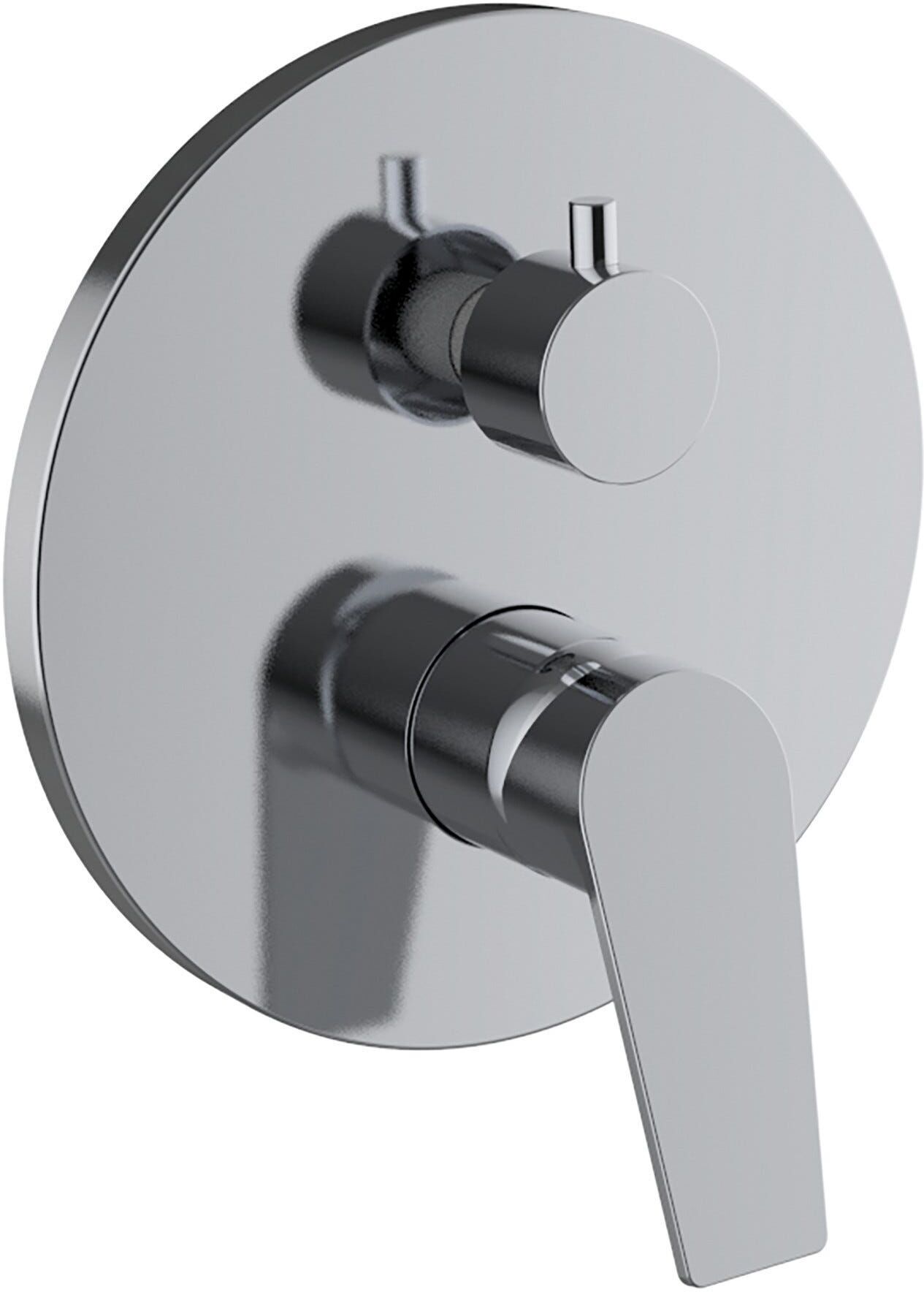 Tecnomat MISCELATORE DOCCIA INCASSO 2 VIE AQUASANIT LIFE CROMO CARTUCCIA Ø 35 mm