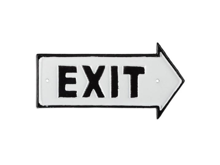 Relaxdays 3 x Exit Schild