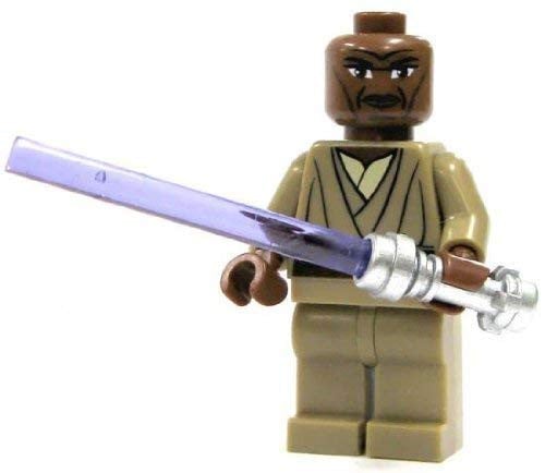 Lego Star Wars Mace Windu minifiguur met paars lichtzwaard