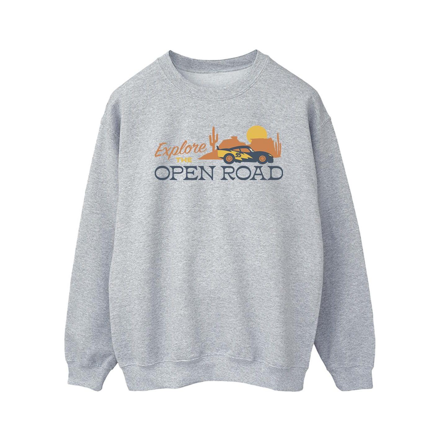 Disney Heren Cars Explore The Open Road Sweatshirt (Sportgrijs)