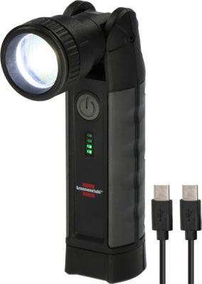 Brennenstuhl LED Arbeitsleuchte TL 1000 ACW, 1000 Lumen, stufenloser Fokus, klappbarer Kopf, USB C/Wireless Ladefunktion